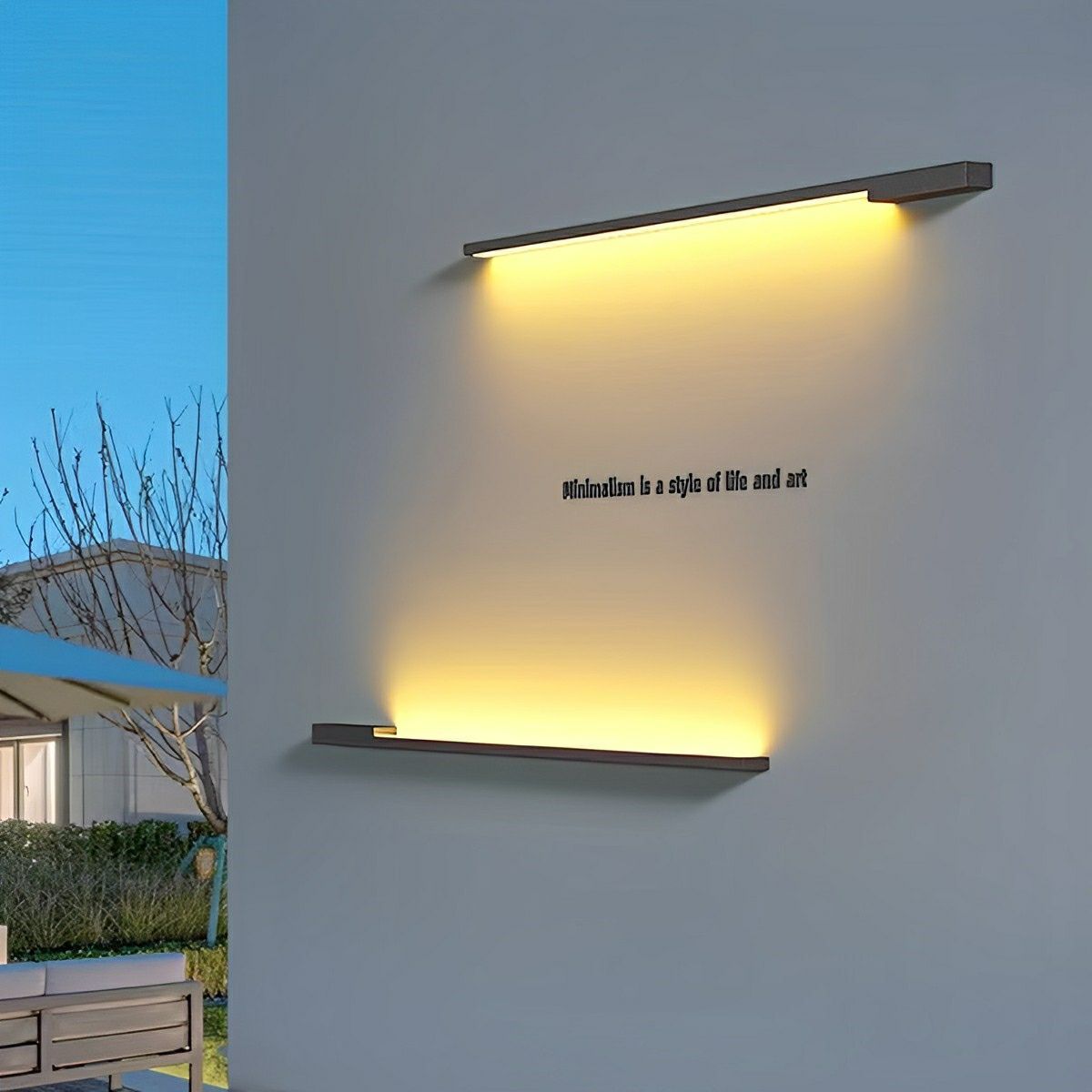 Solar Waterproof Outdoor Long Light Strip LED Exterior Wall Lights - Flyachilles