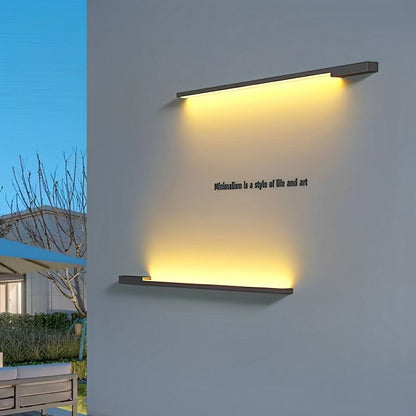 Solar Waterproof Outdoor Long Light Strip LED Exterior Wall Lights - Flyachilles