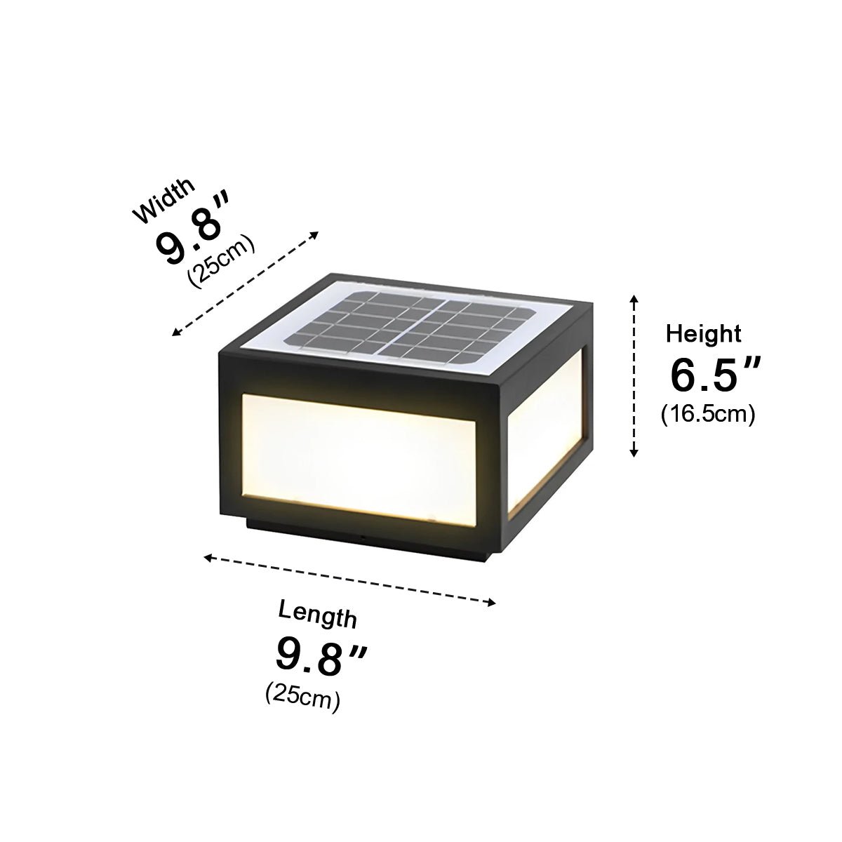Solar Waterproof Post Cap Aluminum Column Pedestal Light - Flyachilles