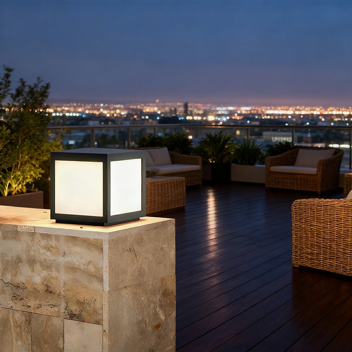 Solar Waterproof Post Cap Aluminum Column Pedestal Light - Flyachilles