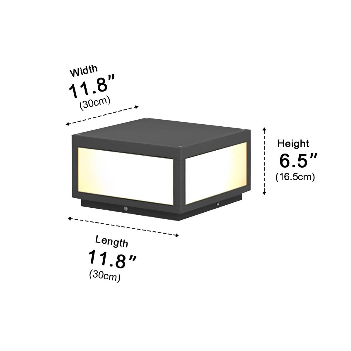 Solar Waterproof Post Cap Aluminum Column Pedestal Light - Flyachilles