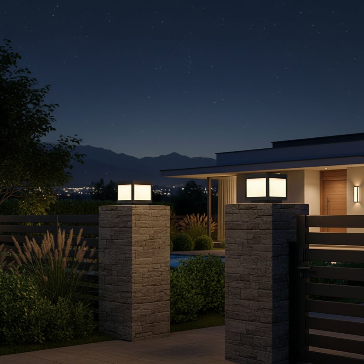 Solar Waterproof Post Cap Aluminum Column Pedestal Light - Flyachilles