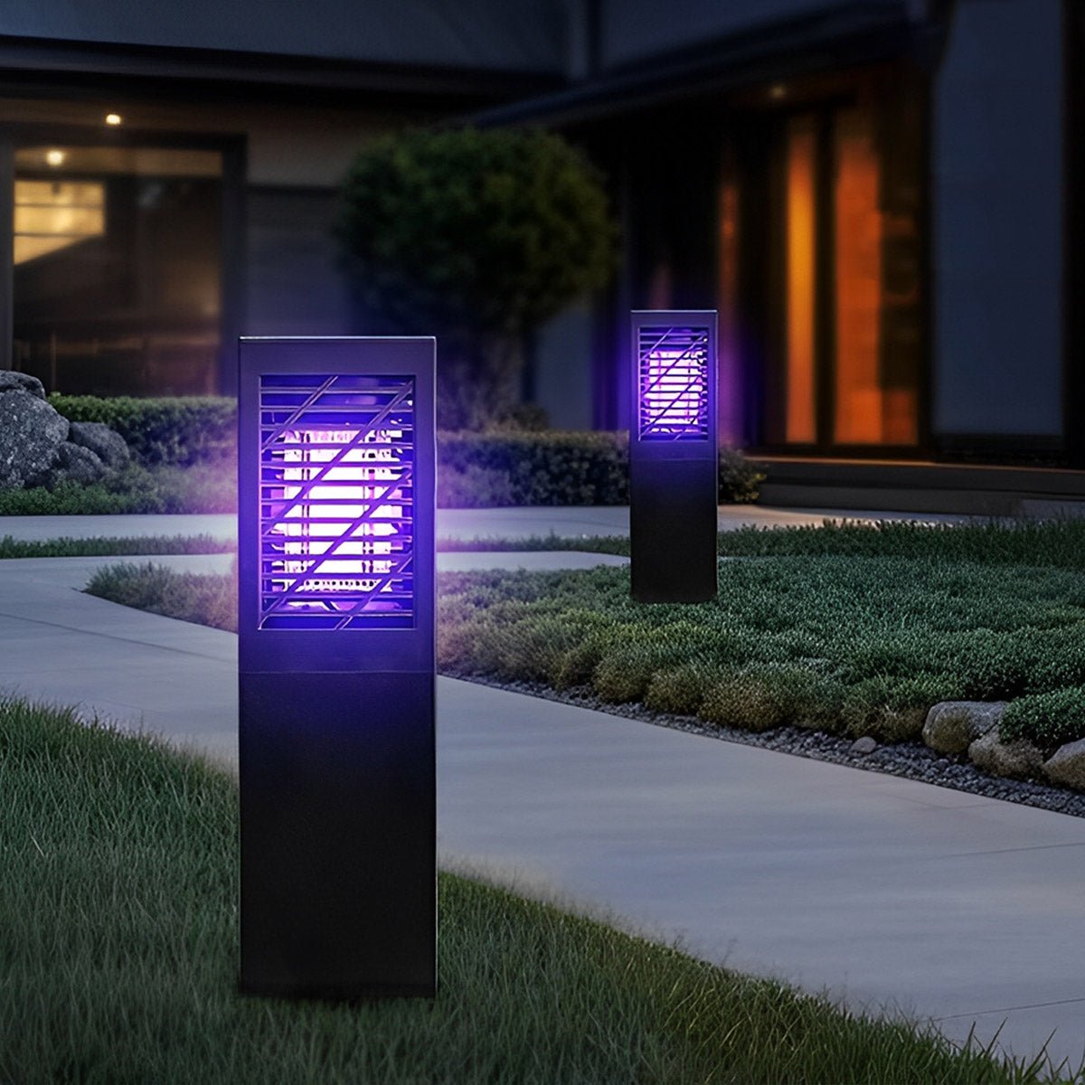 Solar Waterproof Rectangular LED Outdoor Mosquito Bug Zapper Killer Lawn Lights - Flyachilles