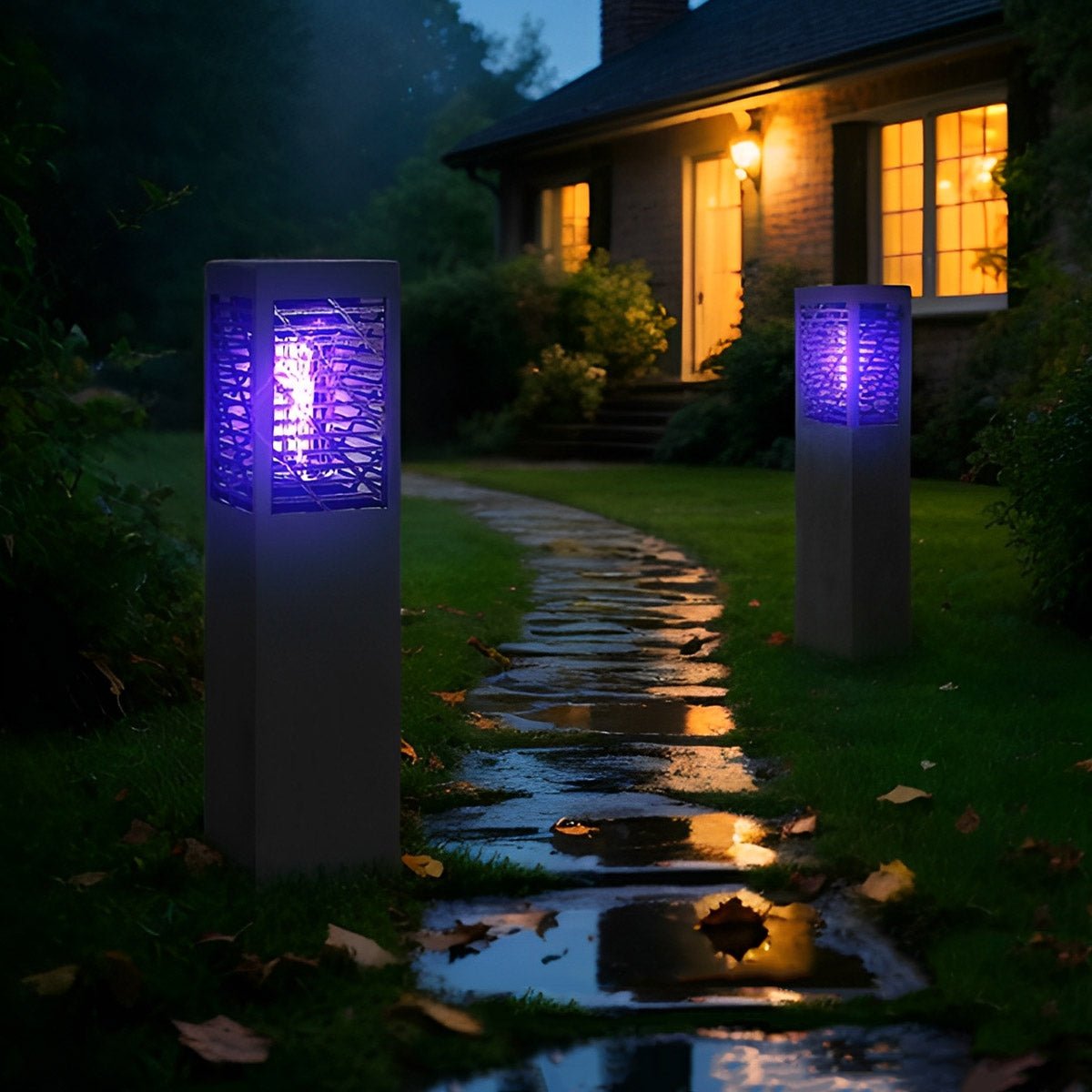 Solar Waterproof Rectangular LED Outdoor Mosquito Bug Zapper Killer Lawn Lights - Flyachilles