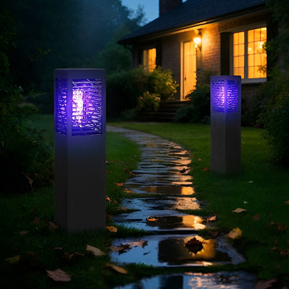 Solar Waterproof Rectangular LED Outdoor Mosquito Bug Zapper Killer Lawn Lights - Flyachilles