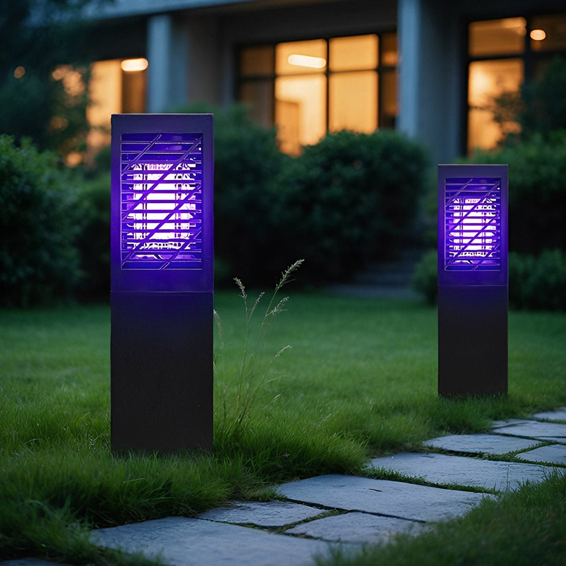 Solar Waterproof Rectangular LED Outdoor Mosquito Bug Zapper Killer Lawn Lights - Flyachilles