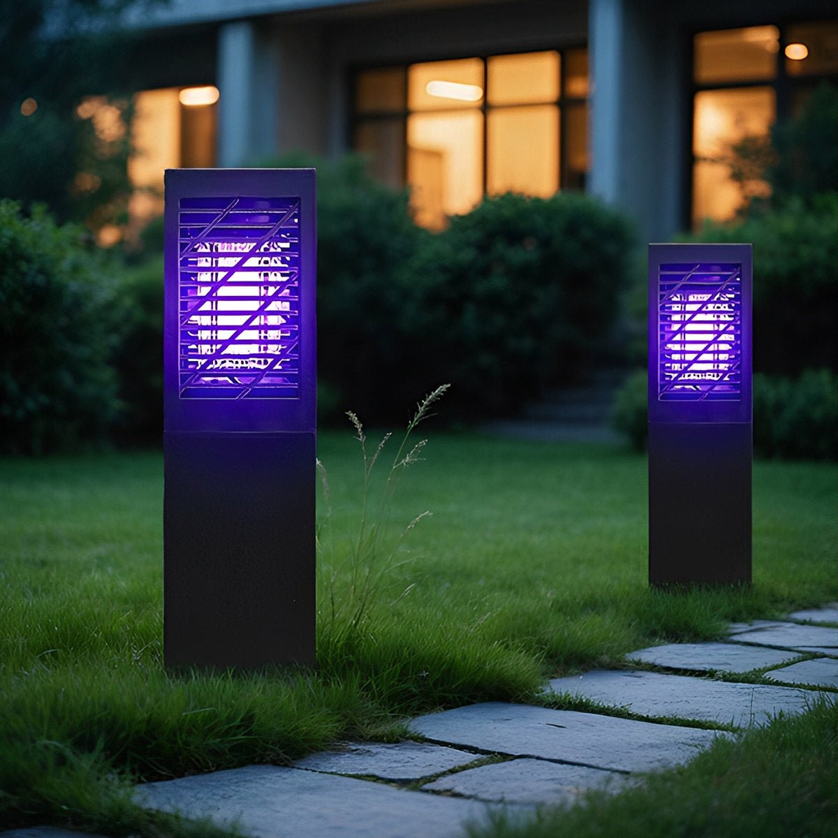 Solar Waterproof Rectangular LED Outdoor Mosquito Bug Zapper Killer Lawn Lights - Flyachilles