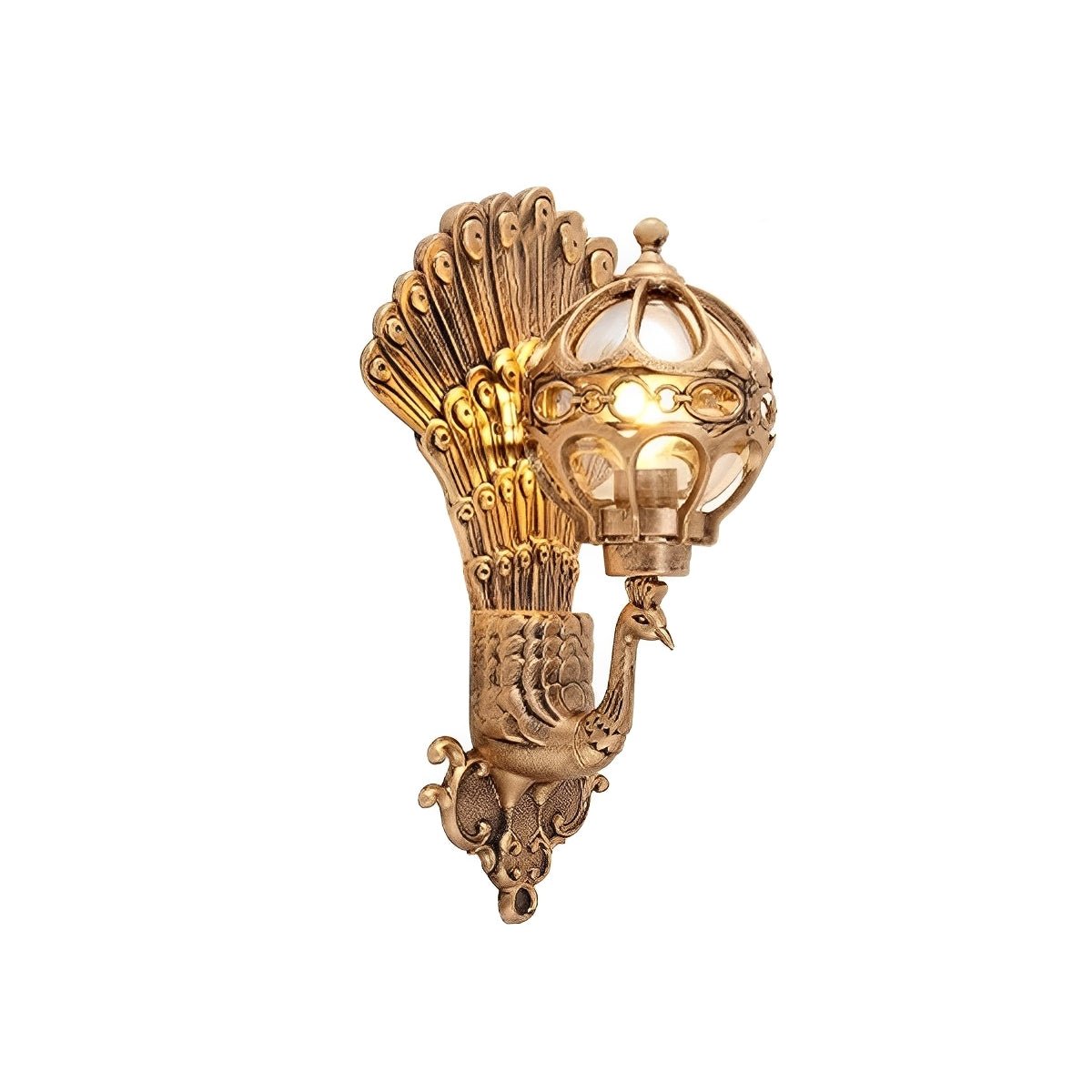 Solar Waterproof Vintage Peacock Outdoor LED Porch Wall Lights - Flyachilles