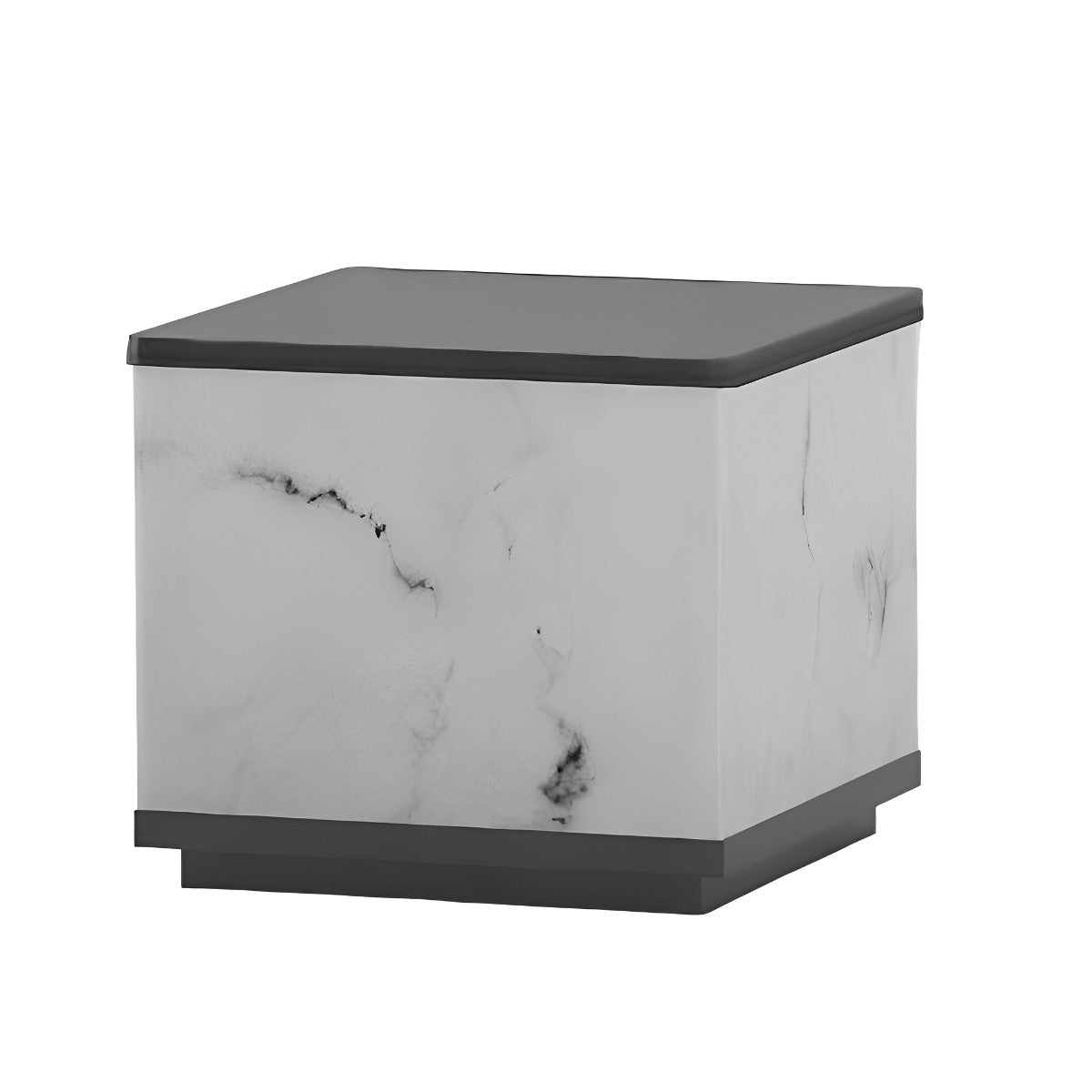 Square Cube Marbled LED Waterproof Modern Solar Fence Post Lights - Flyachilles