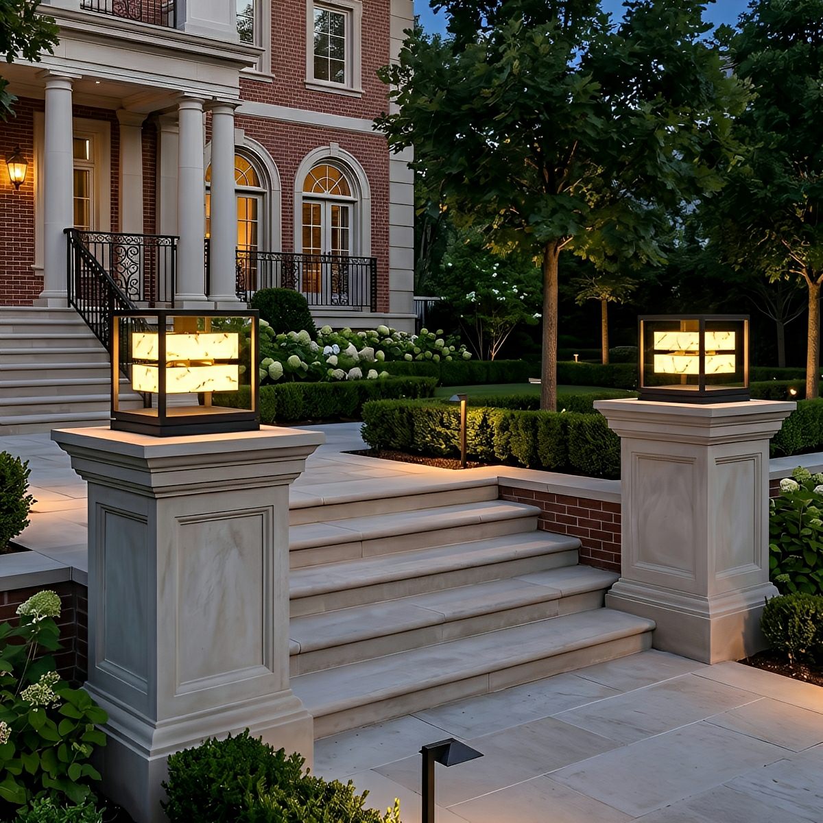 Square LED Waterproof Modern Outdoor Deck Lights Pillar Light Post Caps Lights - Flyachilles