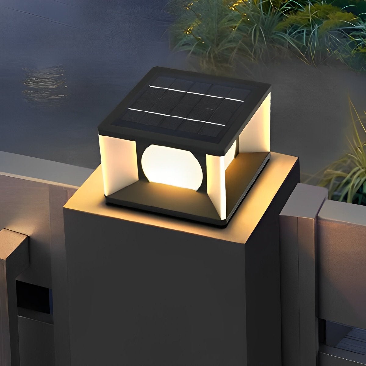 Square LED Waterproof Modern Solar Post Caps Lights Deck Post Lights - Flyachilles