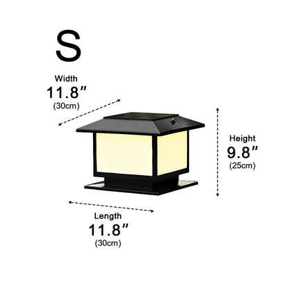Square LED Waterproof Solar Fence Post Cap Lights Column Lamp - Flyachilles