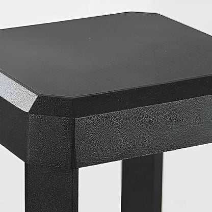 Square Minimalist Waterproof Stainless Steel Black Solar Pathway Lights - Flyachilles