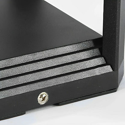 Square Minimalist Waterproof Stainless Steel Black Solar Pathway Lights - Flyachilles