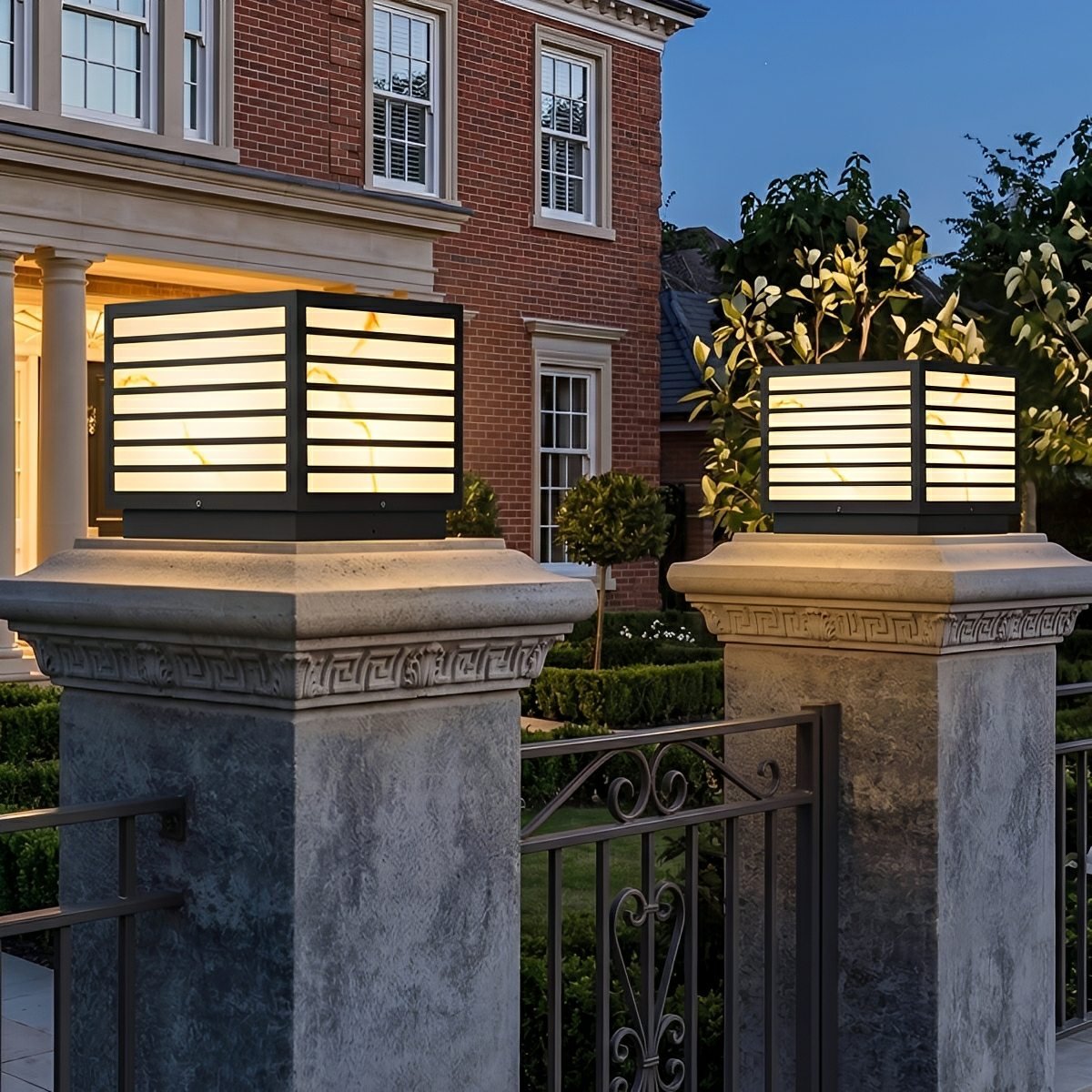 Square Waterproof LED Modern Outdoor Deck Post Lights - Flyachilles