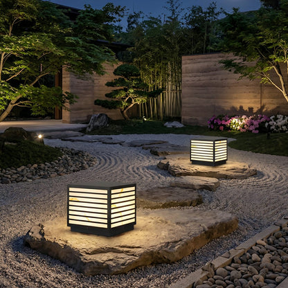 Square Waterproof LED Modern Outdoor Deck Post Lights - Flyachilles