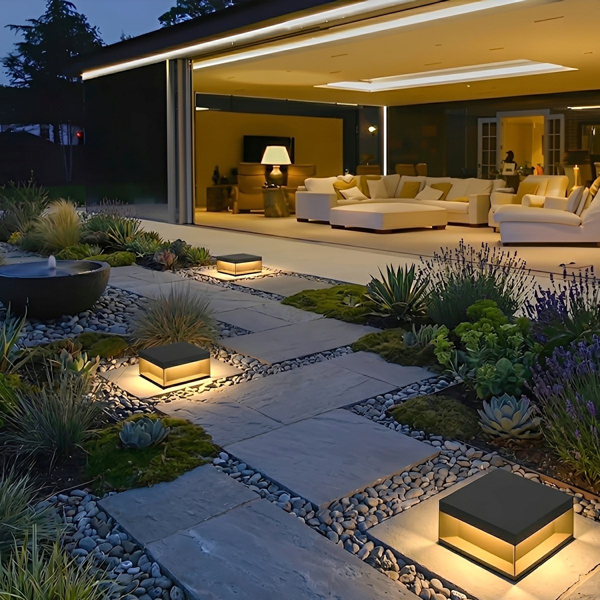 Square Waterproof LED Stainless Steel Fence Outdoor Post Cap Lights - Flyachilles