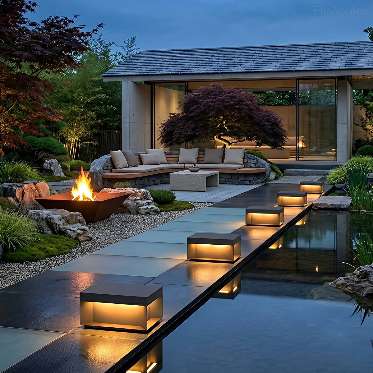 Square Waterproof LED Stainless Steel Fence Outdoor Post Cap Lights - Flyachilles