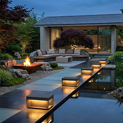 Square Waterproof LED Stainless Steel Fence Outdoor Post Cap Lights - Flyachilles