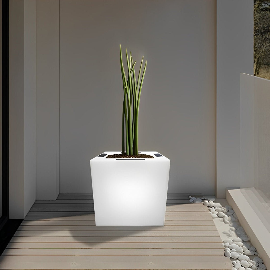 Square Waterproof Multipurpose Garden Lights Solar Flower Pot Lights - Flyachilles