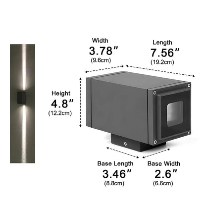 Square Waterproof Outdoor Up and Down LED Spot Lights Exterior Wall Washer Light - Flyachilles