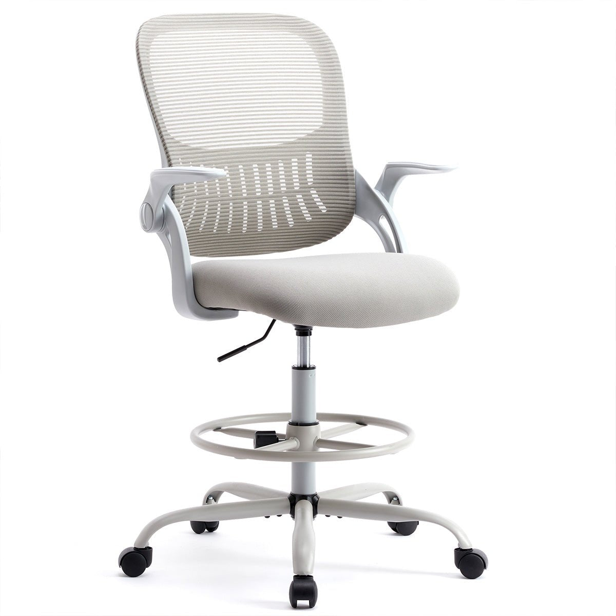 Tall 360 ° Rotatable Modern Ergonomic Office Chair with Armrest - Flyachilles