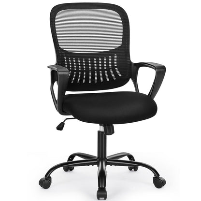 Tall 360 ° Rotatable Modern Ergonomic Office Chair with Armrest - Flyachilles