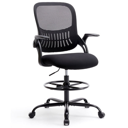 Tall 360 ° Rotatable Modern Ergonomic Office Chair with Armrest - Flyachilles