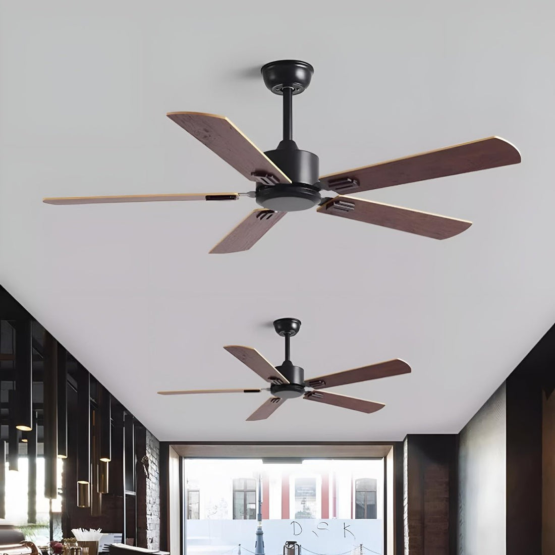 Vintage 6 - speed Reverse Frequency Ceiling Fan 5 Blades - Flyachilles