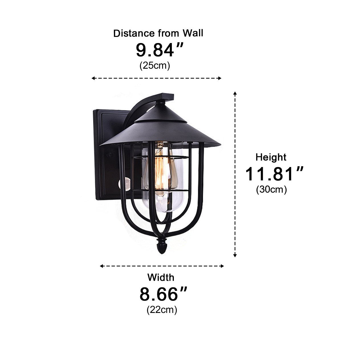 Vintage Classic Waterproof Birdcage Outdoor LED Porch Wall Lights - Flyachilles