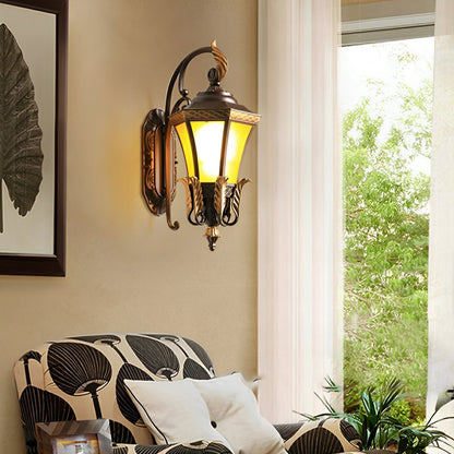 Vintage Hexagon Casa Marseille Waterproof Outdoor LED Porch Wall Lights - Flyachilles