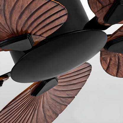 Vintage Imitation Palm Leaf 6 - speed Reverse Frequency Ceiling Fan - Flyachilles