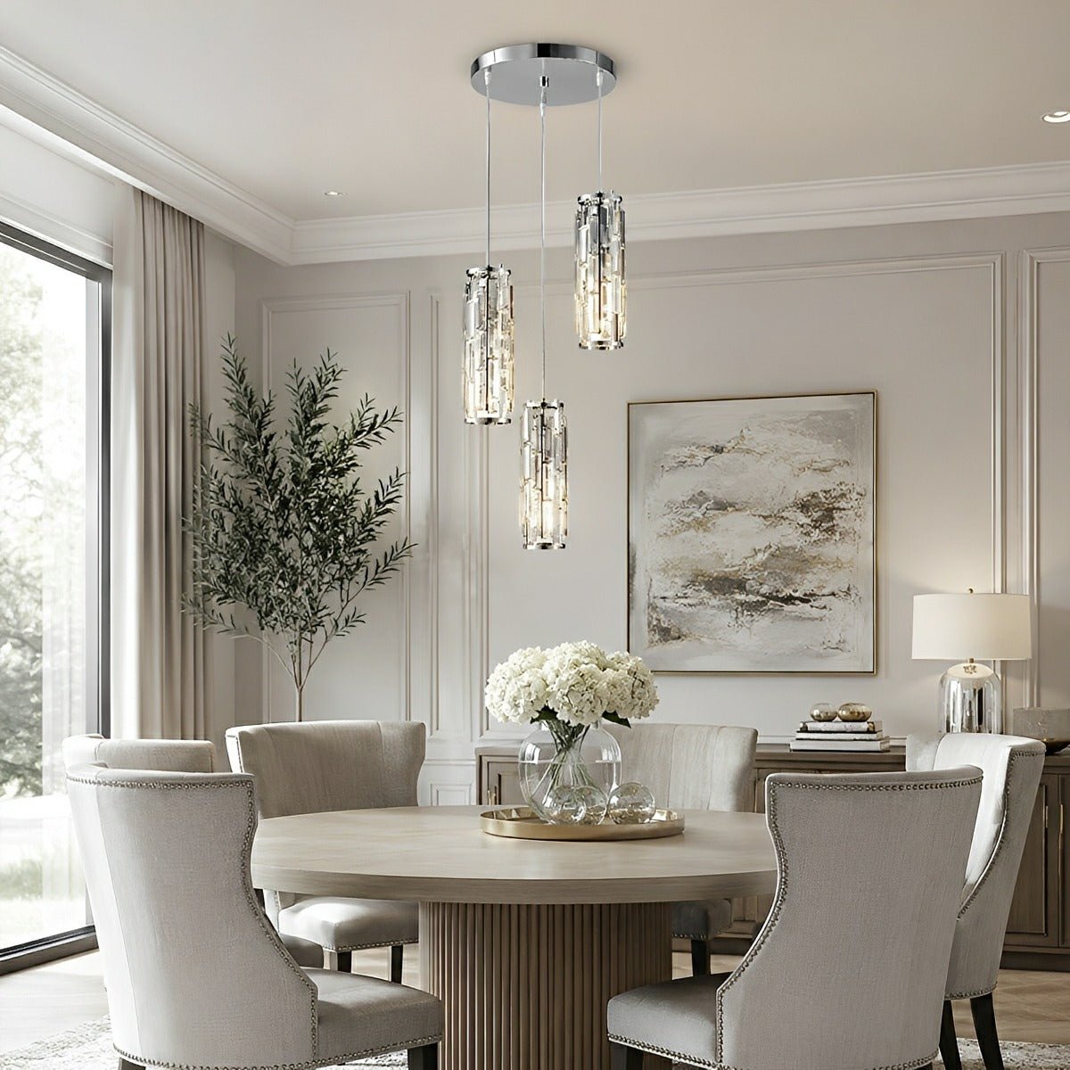 Vintage Industrial Crystal Glass Pendant Light Ceiling Light - Flyachilles