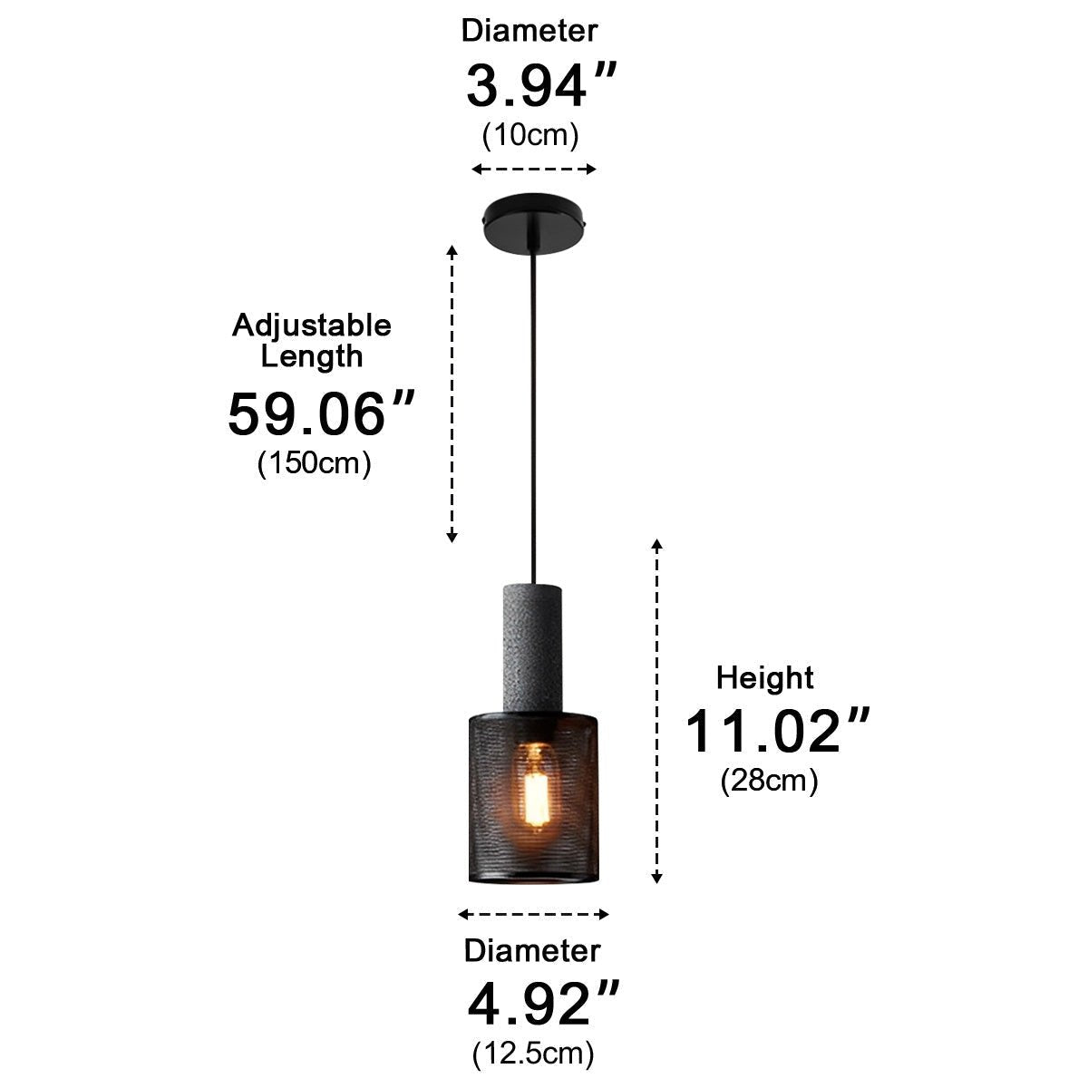 Vintage Minimalist Industrial Iron Mesh Bar LED Pendant Lights - Flyachilles
