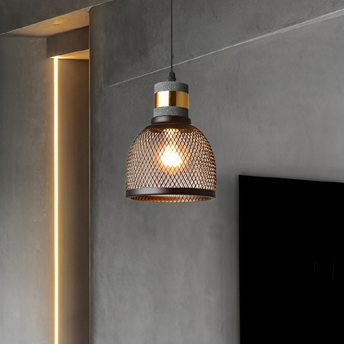 Vintage Minimalist Industrial Iron Mesh Bar LED Pendant Lights - Flyachilles