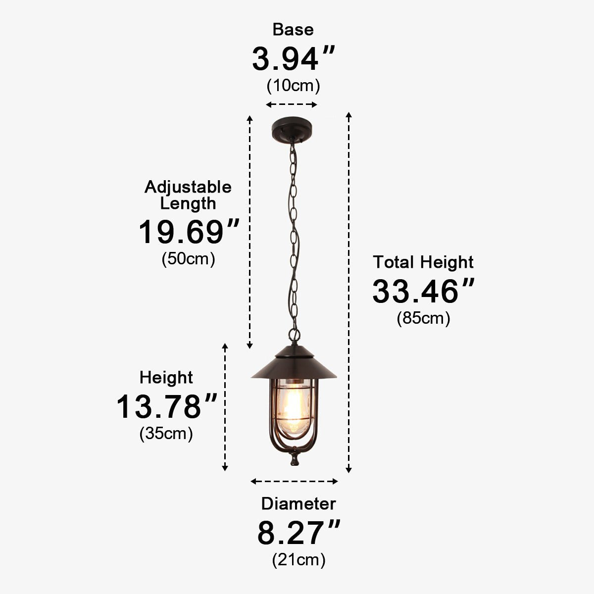Vintage Rustic Birdcage Waterproof Outdoor LED Lantern Pendant Lights - Flyachilles