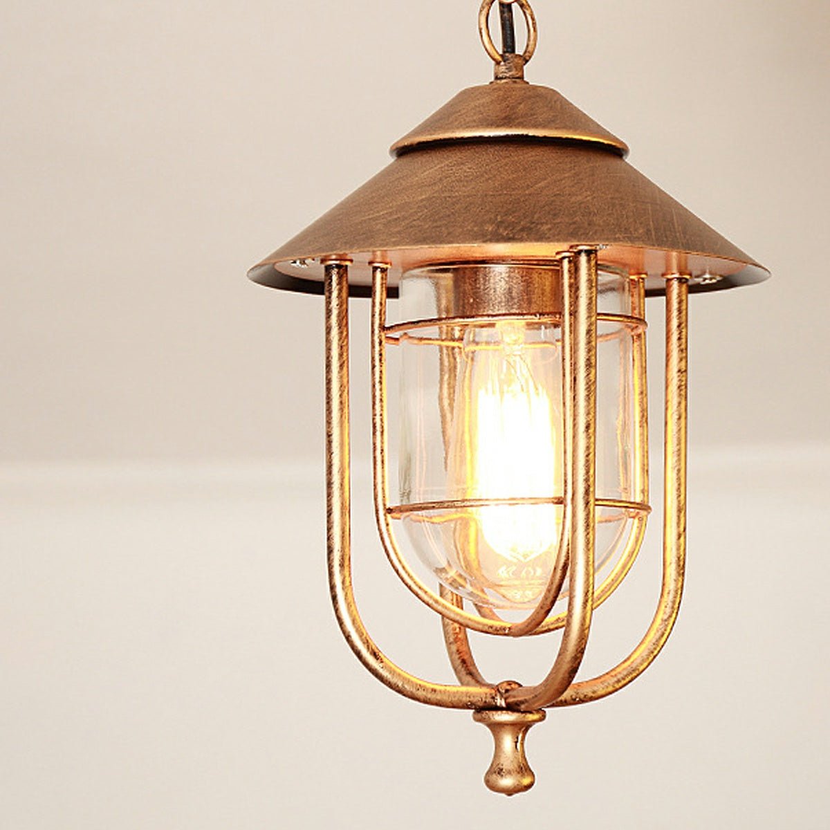 Vintage Rustic Birdcage Waterproof Outdoor LED Lantern Pendant Lights - Flyachilles