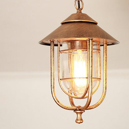 Vintage Rustic Birdcage Waterproof Outdoor LED Lantern Pendant Lights - Flyachilles