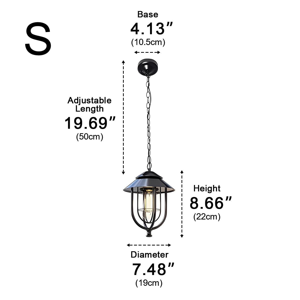 Vintage Rustic Birdcage Waterproof Outdoor LED Lantern Pendant Lights - Flyachilles