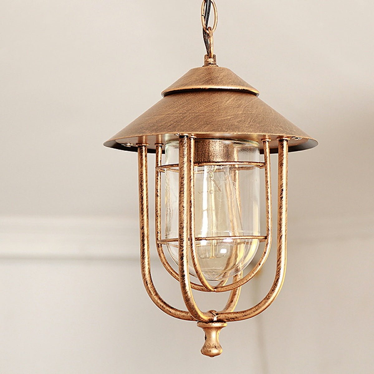 Vintage Rustic Birdcage Waterproof Outdoor LED Lantern Pendant Lights - Flyachilles