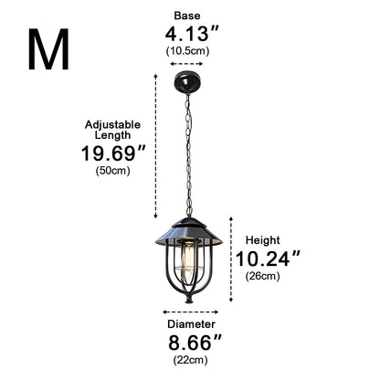 Vintage Rustic Birdcage Waterproof Outdoor LED Lantern Pendant Lights - Flyachilles