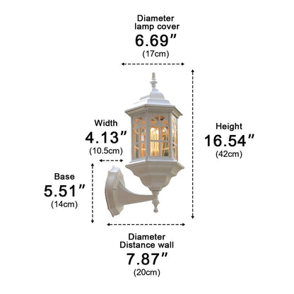 Vintage Rustic Castle Waterproof Outdoor LED Porch Light Wall Lights - Flyachilles