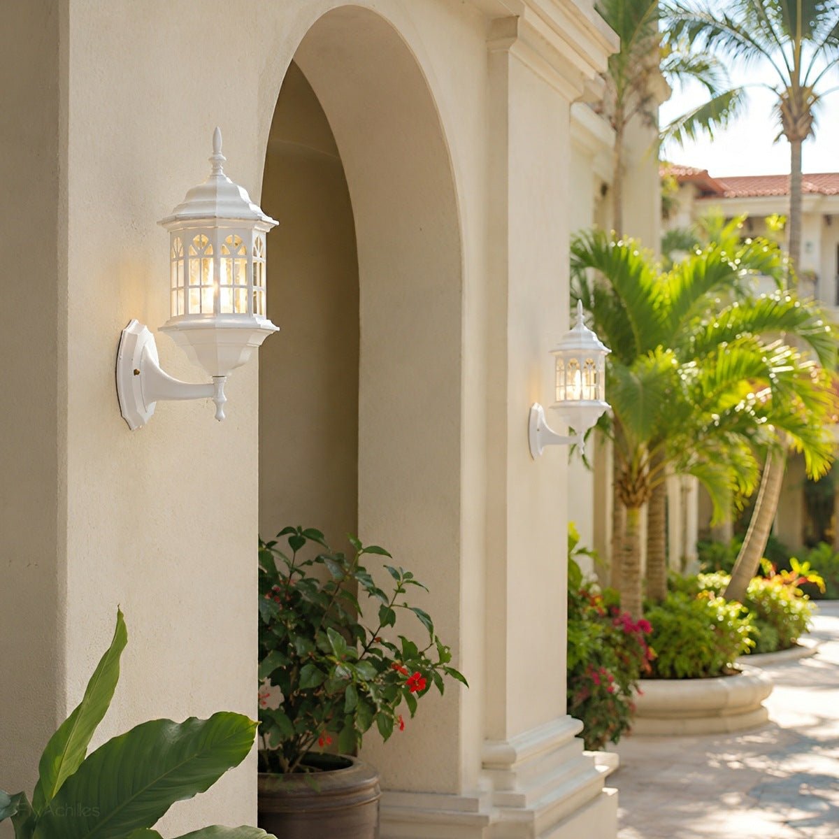 Vintage Rustic Castle Waterproof Outdoor LED Porch Light Wall Lights - Flyachilles