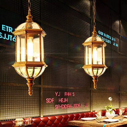 Vintage Rustic Cylinder Waterproof Outdoor LED Lantern Pendant Lights - Flyachilles