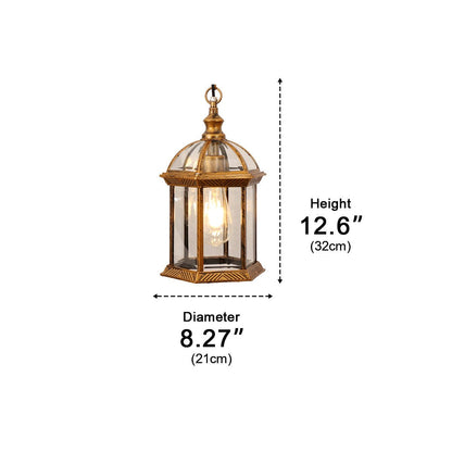Vintage Rustic Gazebo Waterproof Outdoor LED Lantern Pendant Lights - Flyachilles
