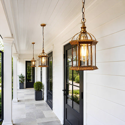 Vintage Rustic Gazebo Waterproof Outdoor LED Lantern Pendant Lights - Flyachilles