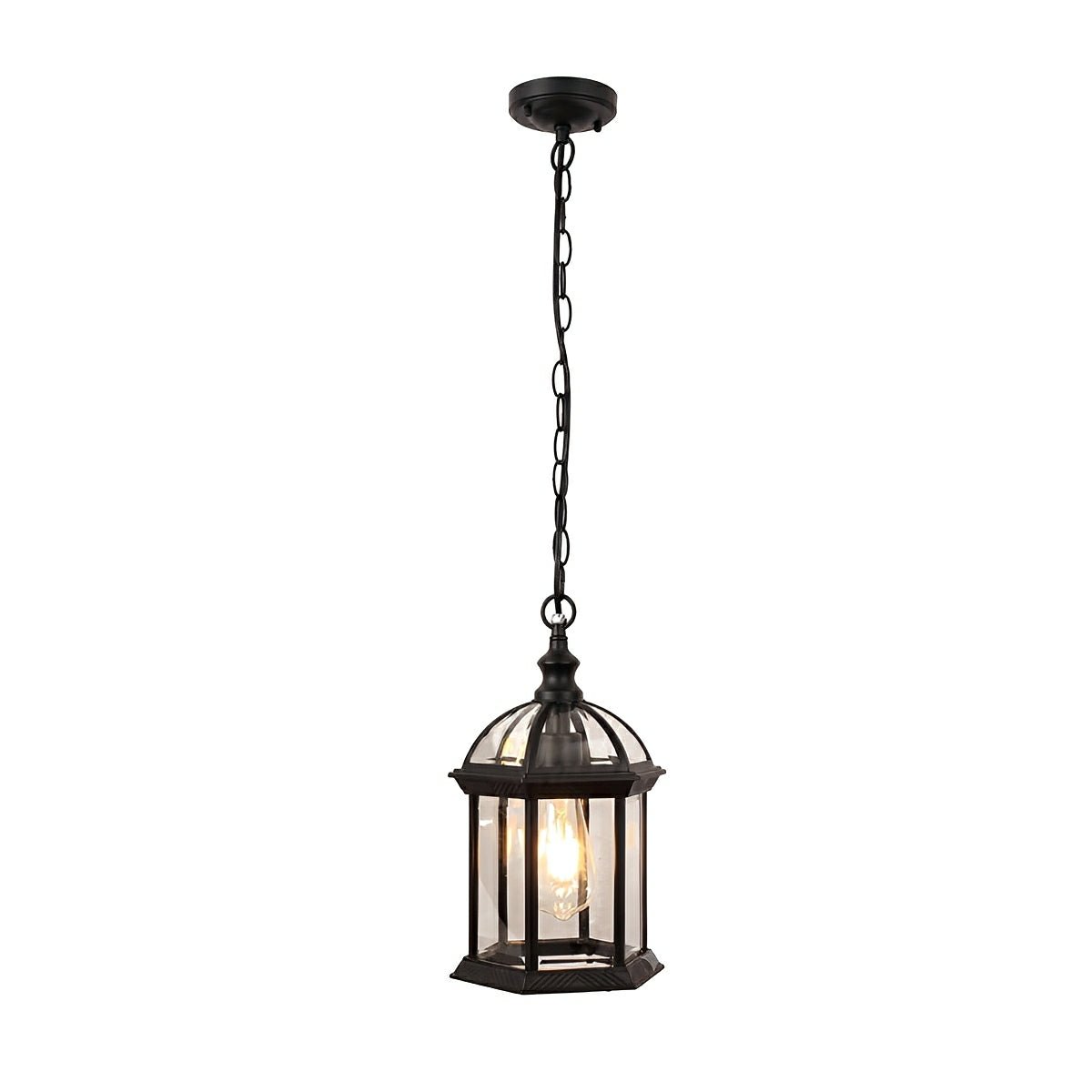 Vintage Rustic Gazebo Waterproof Outdoor LED Lantern Pendant Lights - Flyachilles