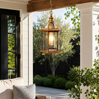 Vintage Rustic Gazebo Waterproof Outdoor LED Lantern Pendant Lights - Flyachilles