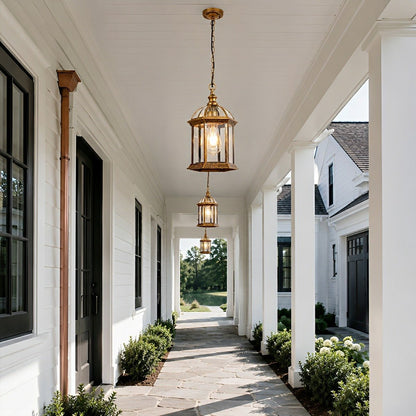 Vintage Rustic Gazebo Waterproof Outdoor LED Lantern Pendant Lights - Flyachilles