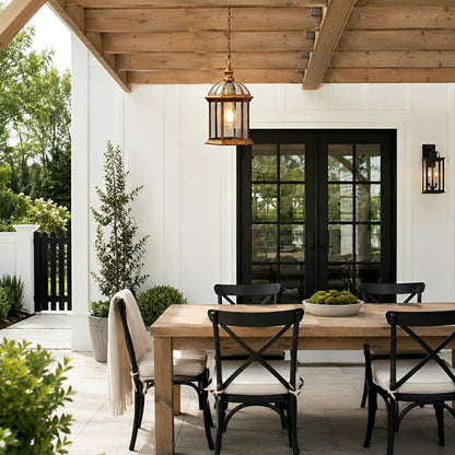 Vintage Rustic Gazebo Waterproof Outdoor LED Lantern Pendant Lights - Flyachilles